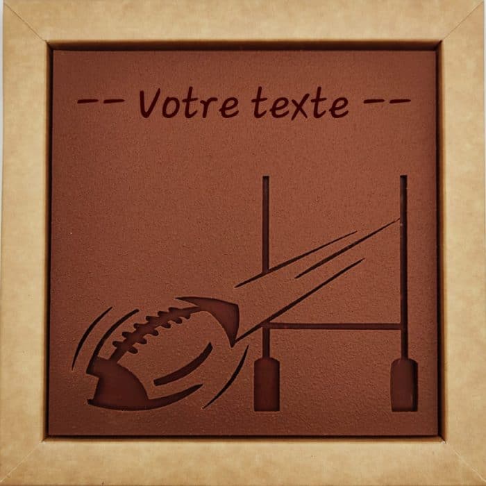 Tablette de chocolat rugby
