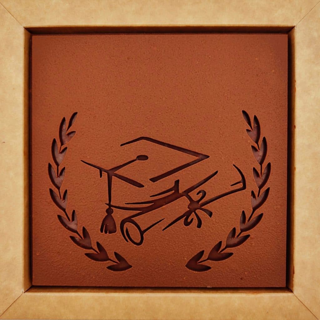 Tablette chocolat personnalisée diplôme