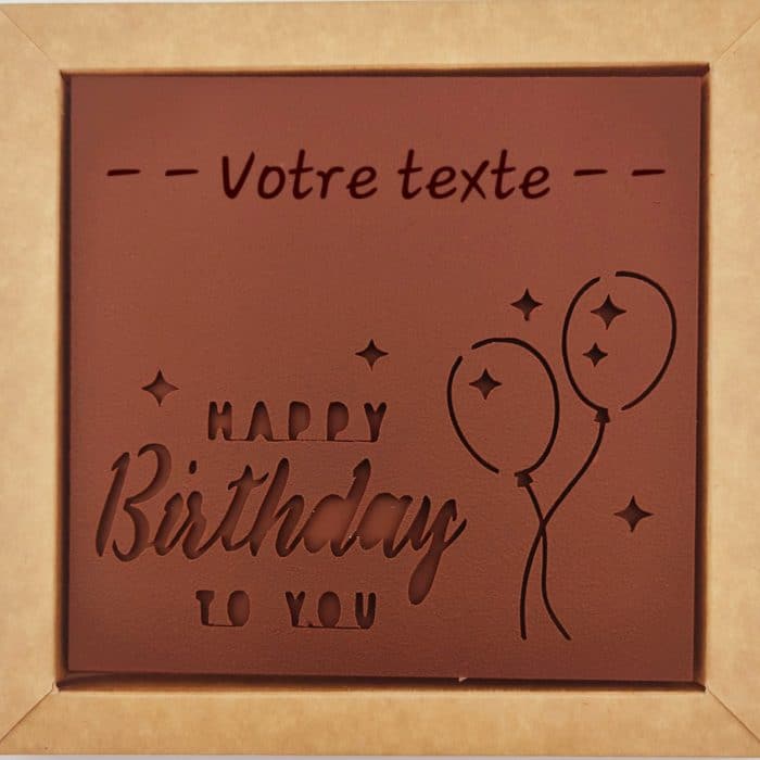 Tablette de chocolat Happy Birthday