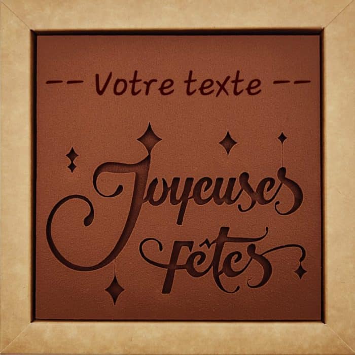 Tablette de chocolat Joyeuses Fêtes